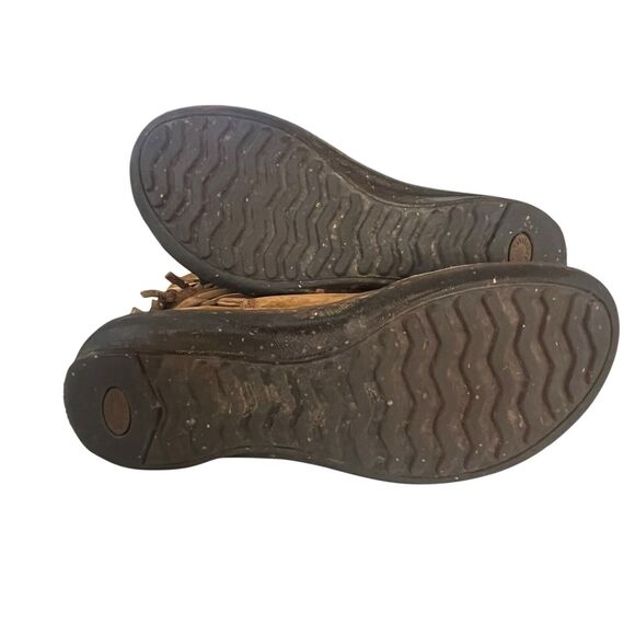 Ugg Boots Gaviota Women's 7 Rubber Sole Chestnut Struct Suede Fringe Sheepskin - Picture 12 of 14